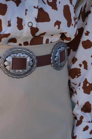 “Athena” Concho Belt (Brown)