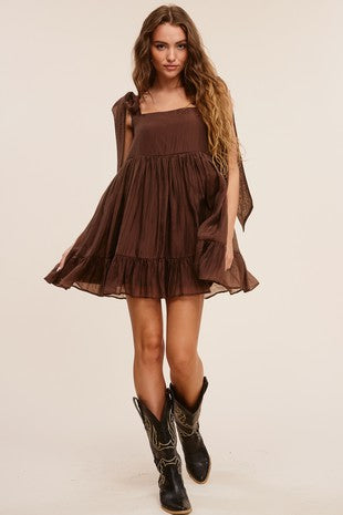 BROWN DRESS