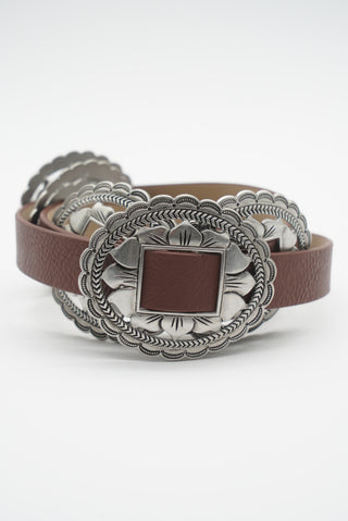 “Athena” Concho Belt (Brown)