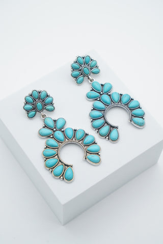 "Carmelia" Squash Blossom Earrings