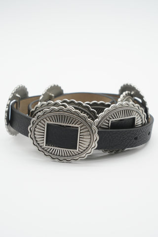 "Aurora" Concho Belt Black