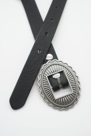 "Aurora" Concho Belt Black