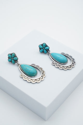 “Hazel” Turquoise Earrings