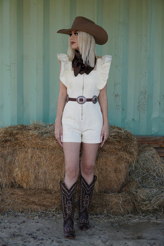 “Emma” Ivory Romper