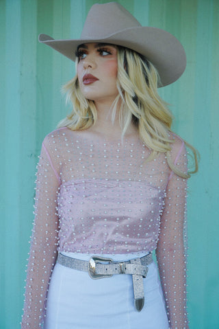 "Rodeo Queen" Mesh Top