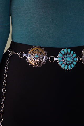 Turquoise Flower Belt