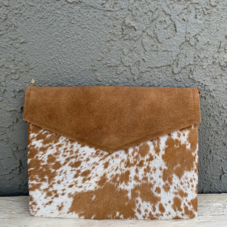 COWHIDE CLUTCH/CROSSBODY